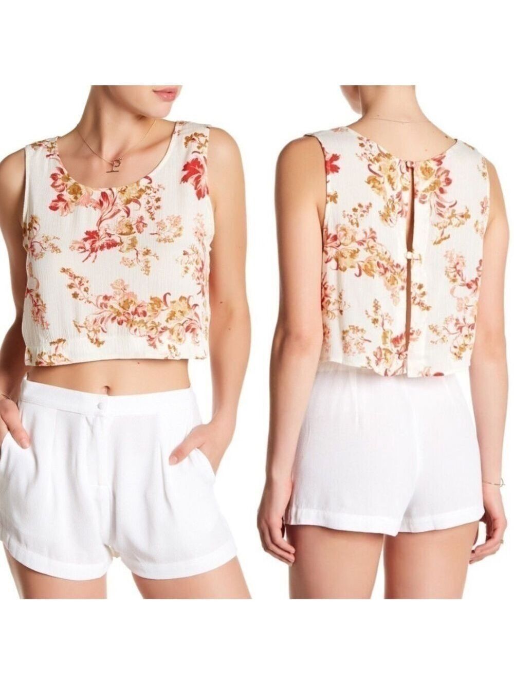 FLYNN Skye Floral Dakota Blouse Crop Top